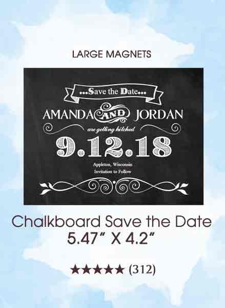 Chalkboard Save the Date Magnets
