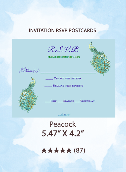 Peacock - RSVP Postcards