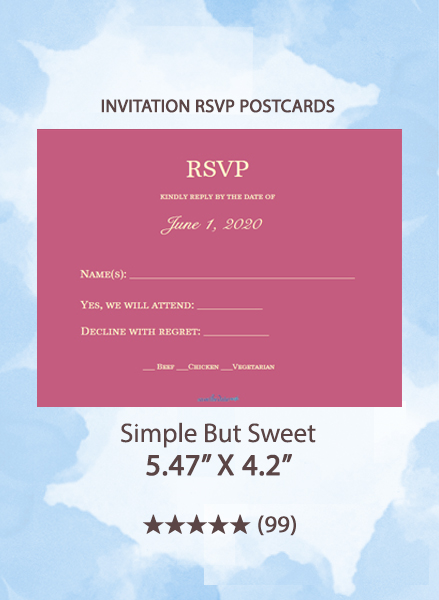 Simple But Sweet - RSVP Postcards
