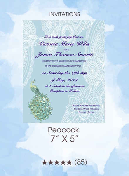 Invitations - Peacock 