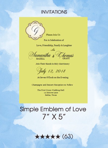 Invitations - Simple Emblem of Love