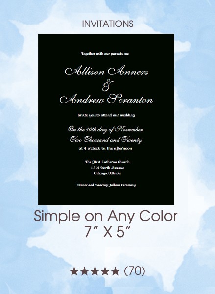Invitations - Simple on Any Color