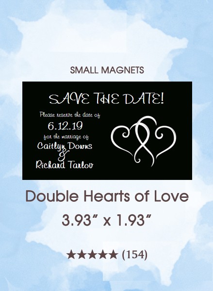 Double Hearts of Love Small Magnet