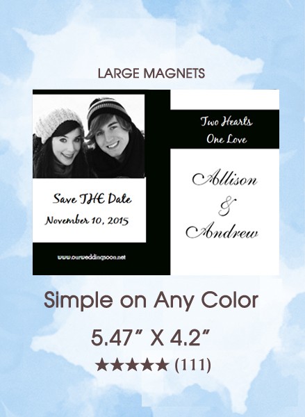 Simple on Any Color Save the Date Magnets