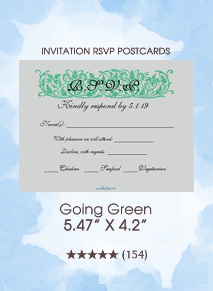 Going Green - RSVP Postcards