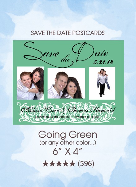 Going Green Save the Date Postcards