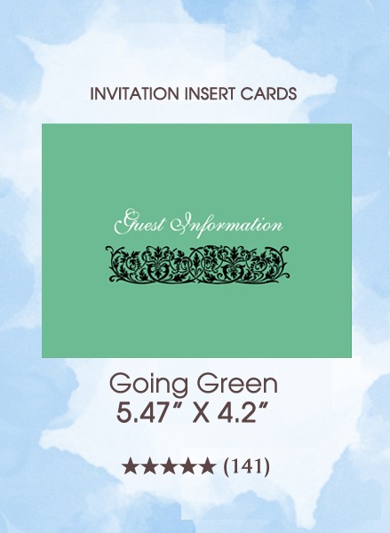 Going Green - Insert Cards