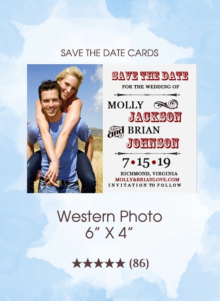 Western Photo Save the Date Cards