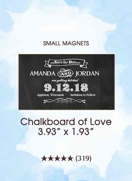 Chalkboard Save the Date, Too Small Magnets