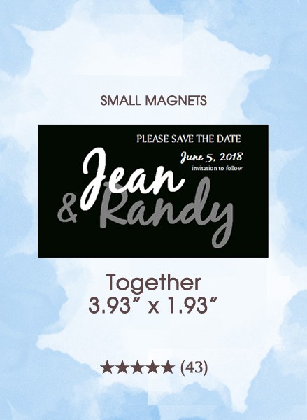 Together, Too Save the Date Small Magnets