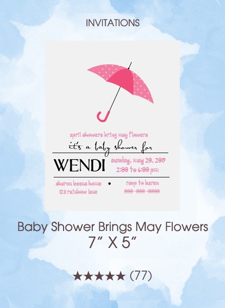 Invitations - Baby Shower Brings May Flowers