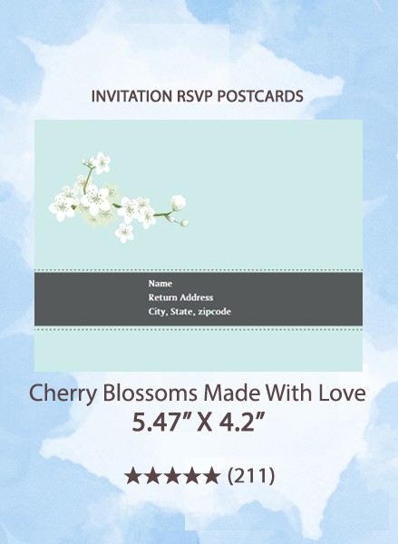 Cherry Blossoms Made With Love - RSVP Postcards