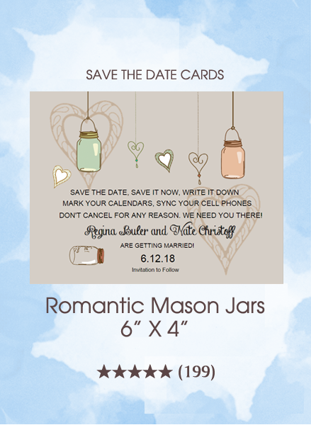 Save the Dates - Romantic Mason Jars