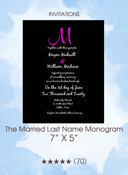 Invitations - The Married Last Name Monogram
