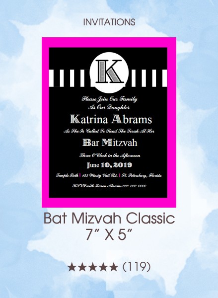 Invitations - Bat Mizvah Classic