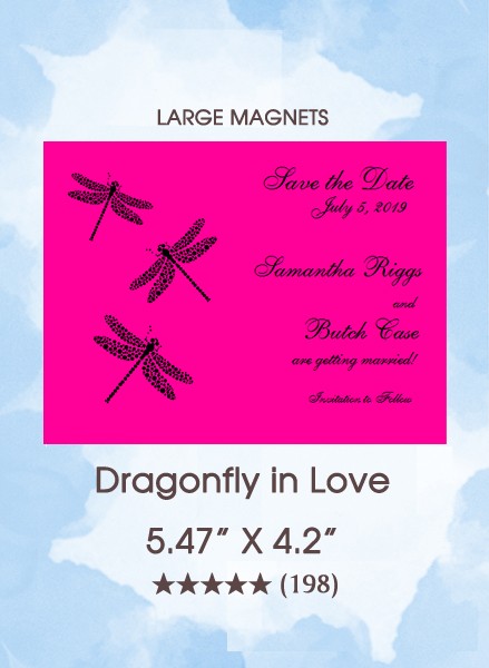 Dragonfly in Love Save the Date Magnets