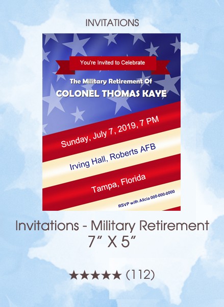 Invitations - Military Retirement