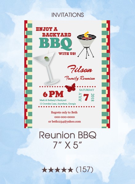 Invitations - Reunion BBQ