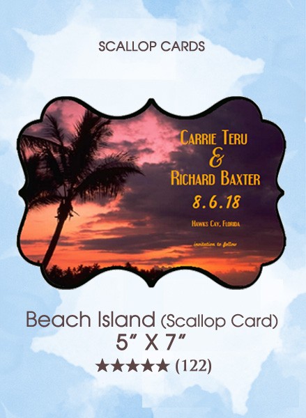 Save the Dates - BeachIsland (Scallop Card)