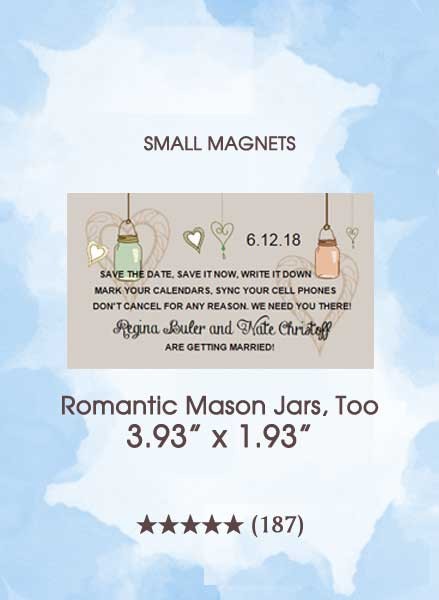 Save the Dates - Romantic Mason Jars, Too