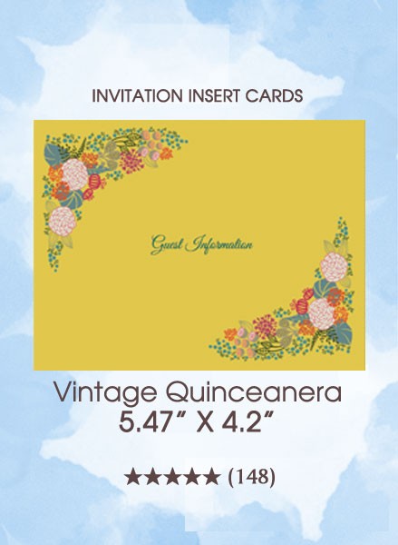 Vintage Quinceanera - The Insert Cards 