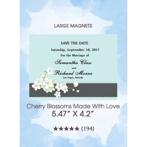 Cherry Blossoms Made With Love Save the Date Magnets