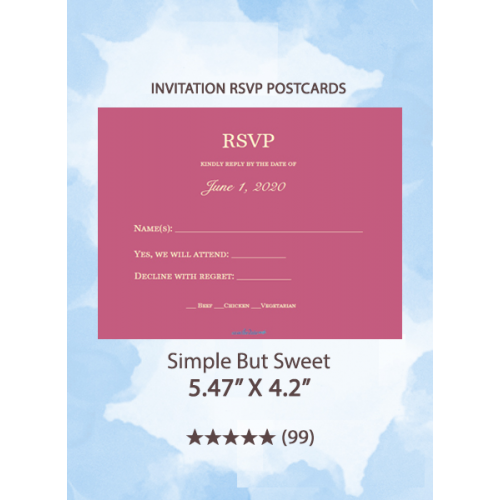 Simple But Sweet - RSVP Postcards