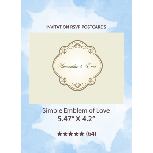 Simple Emblem of Love - RSVP Postcards