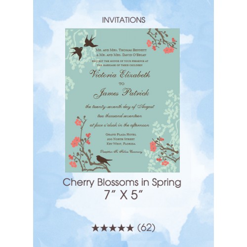 Invitations - Cherry Blossoms in Spring