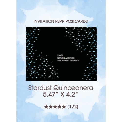Stardust Quinceanera - RSVP Postcards