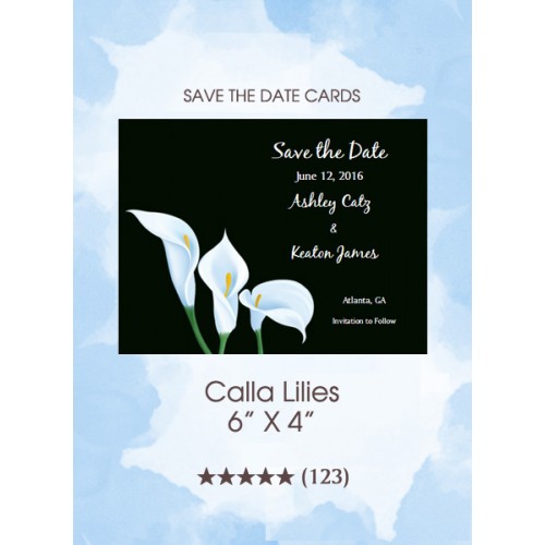 Calla Lilies Save the Date Cards