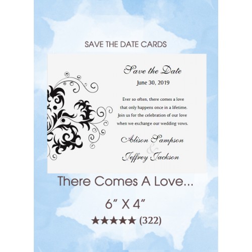 There Comes A Love...Save the Date Cards