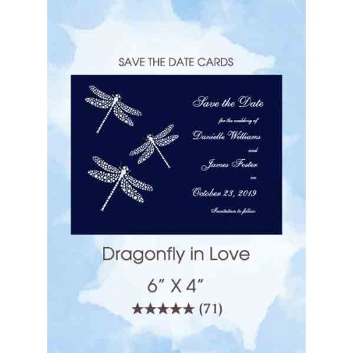 Dragonfly in Love Cards