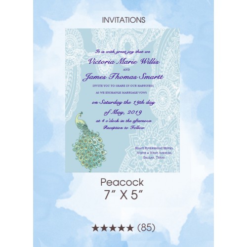 Invitations - Peacock 