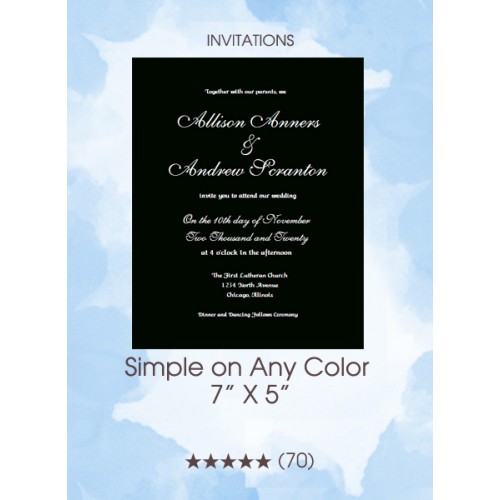 Invitations - Simple on Any Color