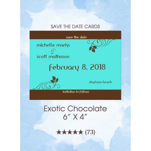 Exotic Chocolate Save the Date Cards