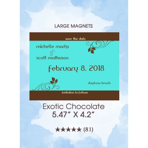 Exotic Chocolate Save the Date Magnets