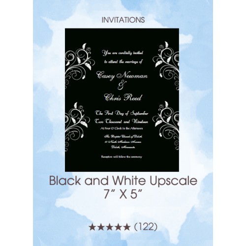 Invitations - Black and White Upscale