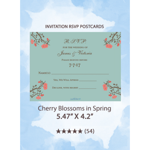 Cherry Blossoms in Spring - RSVP Postcards