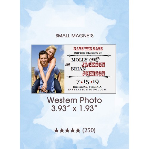 Western Photo, Too Save the Date Small Magnet