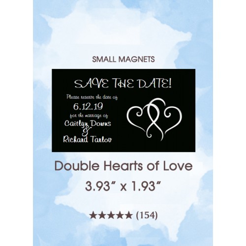 Double Hearts of Love Small Magnet