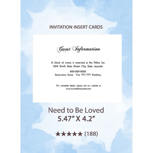 Need To Be Loved - Insert Cards