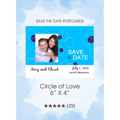 Circle of Love Save the Date Postcards