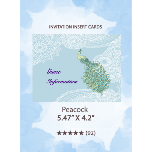 Peacock - Insert Cards