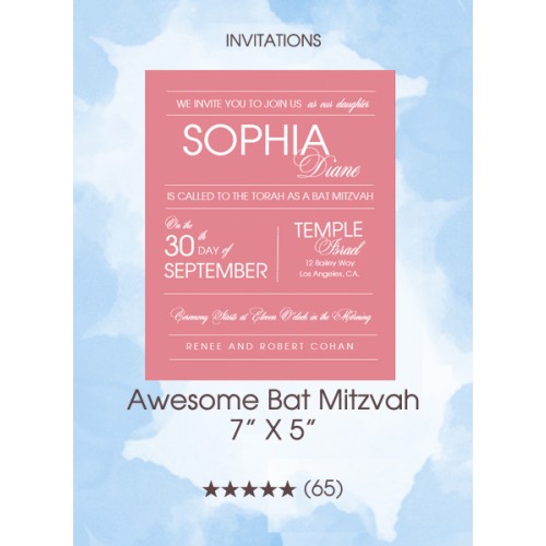 Invitations - Awesome Bat Mitzvah