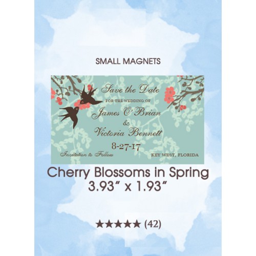 Cherry Blossoms in Spring, Too Small Save the Date Magnets