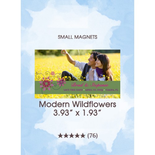 Modern Wildflowers, Too Save the Date Small Magnets