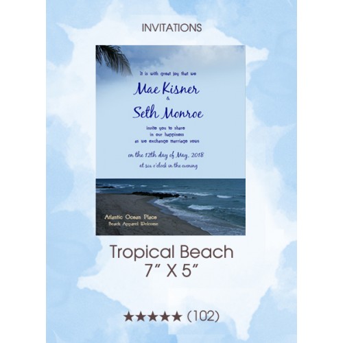 Invitation - Tropical Beach 