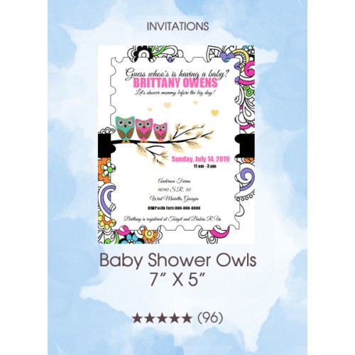 Invitations - Baby Shower Owls