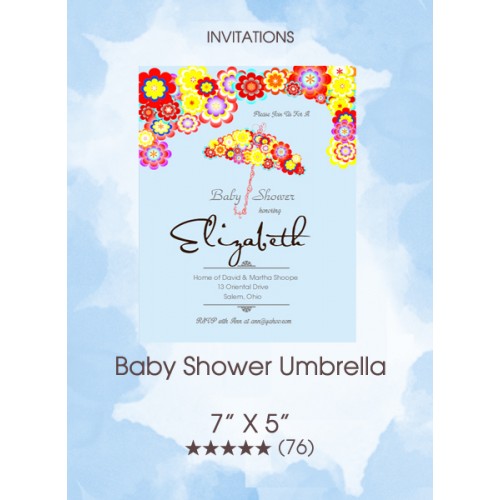 Invitations - Baby Shower Umbrella